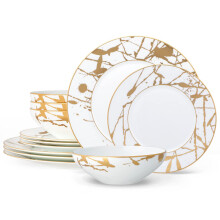 Noritake Raptures Gold 12-Piece Set in White