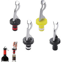 Acsergery 4er Set Vakuum Weinpressen mit Hebelarm, wiederverwendbare, versiegelte Flaschenverschlüsse, Geschenkset
