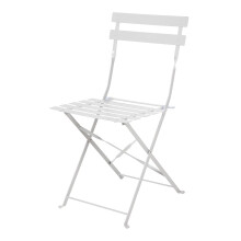 Bolero Pavement Style Steel Chairs Grey for Indoor and Outdoor 800X387X471mm 2pc