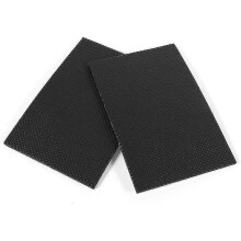 (Carr?? 2 pi??ces) Patins antid??rapants auto-adh??sifs en caoutchouc noir pour pieds de meubles et chaises, protection pour sols