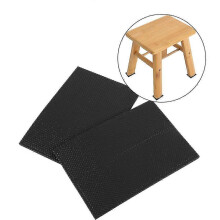 (Carr?? 4 pi??ces) Patins antid??rapants auto-adh??sifs en caoutchouc noir pour pieds de meubles et chaises, protection pour sols
