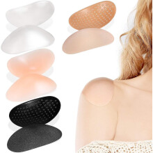 4 Pairs Shoulder Push-up Pads Soft Silicone Adhesive Shoulder Pads Anti-slip Enhancer Shoulder Pads