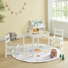 Kids Table and Chairs Sets Children's Desk Table with 2 Chairs Stools Set for Preschoolers Boys and Girls Dinner and Learning Table Chairs Set