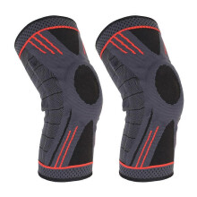 (XL) Genouill??res de sport en silicone pressuris?? anti-collision avec ressort de soutien