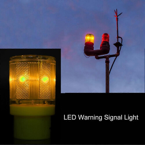 Flashing LED Warning Signal Light, Solar-Powered Strobe Alarm 2