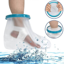 foot cast cover for shower bath, foot protector adult keep ankle leg cast bandage dry, watertight shower boot bag for broken toe,wound, burns,injuries