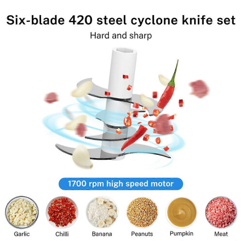400ml Electric Garlic Masher Mini Chopper Multi Function Meat Grinder Masher Machine Vegetable Blend 2