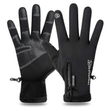 (M, Noir A) Gants d'hiver chauds et imperm??ables, thermiques, pour ??crans tactiles.