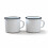 Madacha 2 Large Metal-Enamelled Mugs - White - 400 ml 2