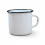 Madacha 2 Large Metal-Enamelled Mugs - White - 400 ml 3