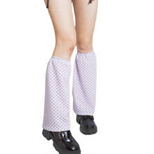 Dames Harajuku Punk Losse Beenwarmers Japanse Harajuku Uitgesneden met Kruisruit Paarse Voetbedekking Hip Hop Student Baggy Kniehoge Sokken