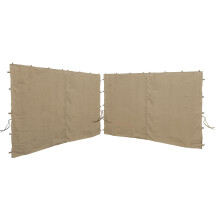 QUICK STAR 2 Seitenteile mit RV 300x195cm f?r Pavillons 3x3m Seitenwand Beige RAL 1001