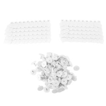 White Blank Ear Tags for Livestock C 100-Pack for Sheep, Cattle, and Pigs