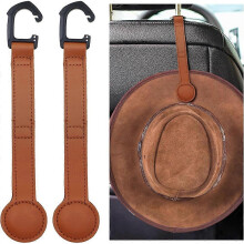 Attache magn??tique pour casquette de si??ge de camion, lot de 2 porte-casquettes en cuir PU