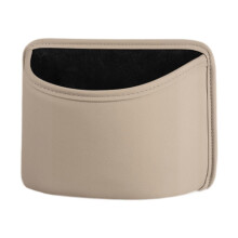 (8,07 x 6,3 x 2,76 pouces, Beige) Poubelle de voiture multifonctionnelle orange pour la maison, le bureau et les v??hicules