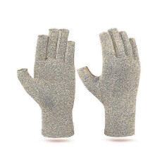 (M, Colour de peau) Gants unisexes pour l'arthrite, mi-gants ?? compression, demi-doigts, ??crans tactiles, hiver