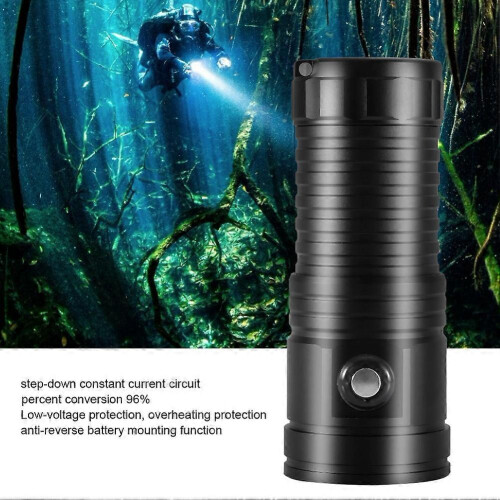 5000LM Supper Bright Waterproof Underwater 80M Diving Flashlight LED Electric Torch (Black) 1