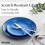 MIAMIO ? 6 x Plate/Dinner Plate Set Stoneware Ceramic Tableware Set - Le Papillon Collection (Blue, Small Plate) 3