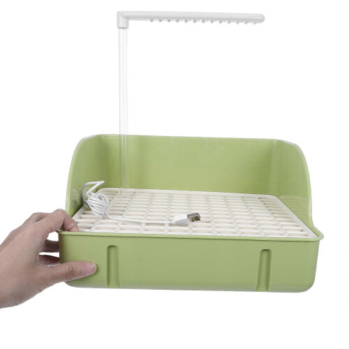 Automatic Bird Bathtub Shower Plastic Interactive Bathing Light Green for Bird Cage 1
