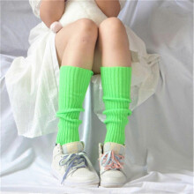 (Colour8) Gu??tres chaudes d'hiver pour femmes, chaussettes longues tricot??es au crochet --