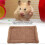 For Small Guinea Pig Hamster Bed: Rectangular House Warm Plush Rug Sleeping Pad for Various Small Pets 2
