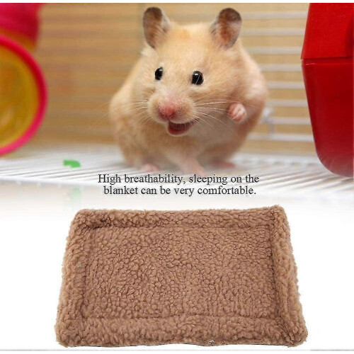 For Small Guinea Pig Hamster Bed: Rectangular House Warm Plush Rug Sleeping Pad for Various Small Pets 1