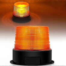 Magnetische, wiederaufladbare LED Blitzleuchte, 12–24 V, orange blinkende Warnleuchte für Pkw, SUV, Traktor und andere Fahrzeuge im Notfall_sys1