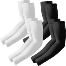 2025 Latest Model Compression sleeves for men and women with UV protection UPF 50+ Cooling sleeves to cover arms during exercise 4 pairs - 2 pairs bla