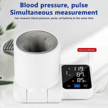 JZIKI ZK-B883 Arm Barrel Electronic Blood Pressure Monitor Digital BP Monitor Tonometer Movable English Voice Broadcast Heart Rate Detection with Larg