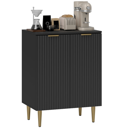 Homcom HOMCOM Sideboard Buffet Cabinet with Adjustable Shelf, Black 1