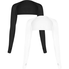 2025 Nieuwste model 2-pack dames coole sjaalmouwen met zonbescherming, anti-UV met vingergaten, zwart en wit, voor golf