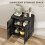 Homcom HOMCOM Sideboard Buffet Cabinet with Adjustable Shelf, Black 4