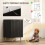 Homcom HOMCOM Sideboard Buffet Cabinet with Adjustable Shelf, Black 7