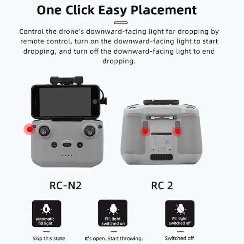 For Mini 4 Pro Drone Airdrop Thrower System USB Charging Delivery Dropper Drone Remote Thrower for 1