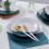 Stone Lain Lizzy Stoneware Dinnerware Set, 12-Piece Service for 4, Emerald Dark Green 2