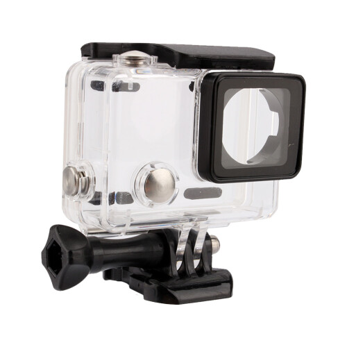 Capa protetora transparente à prova de choque e à prova d'água para câmera, compatível com GoPro Hero 4/3+/3.