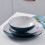 Stone Lain Lizzy Stoneware Dinnerware Set, 12-Piece Service for 4, Emerald Dark Green 3