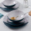 Stone Lain Lizzy Stoneware Dinnerware Set, 12-Piece Service for 4, Emerald Dark Green 5