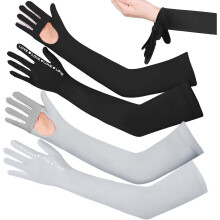 Neuestes Modell 2025: 2 Paar UV Schutzhandschuhe für den gesamten Arm