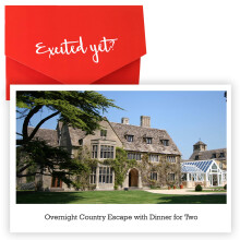 Red Letter Days Overnight Country Escape with Dinner for 2 Over 300 Stays UK & Europe