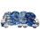 Melamine Plastic Dining Set - Plate Cups Bowl - Blue Tropical Leaf - 16 Piece 1