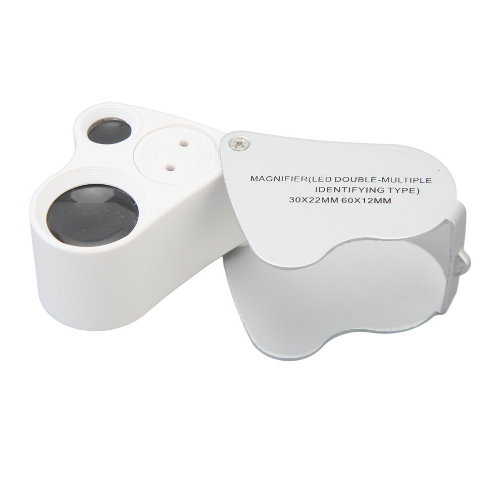 Dual Lens 30X 60X Handheld Mini Pocket Microscope With Led Magnifying Glass For Plants Circuits Coins Stamp Light 3619780138079