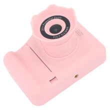 Kindercamera met directe afdrukfunctie, 1080p, dubbele lens (voor en achter), spiegelreflexcamera, mini digitale camera, geschikt voor kinderen, roze.