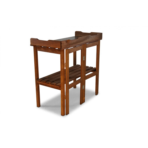 Folding Planter with Galvanised Worktop Brown W90 x D40 x H86 cm 1