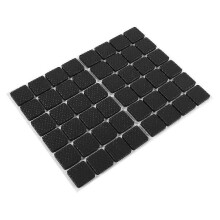 (Carr?? 48 pi??ces) Patins antid??rapants auto-adh??sifs en caoutchouc noir pour pieds de meubles et chaises, protection pour sols