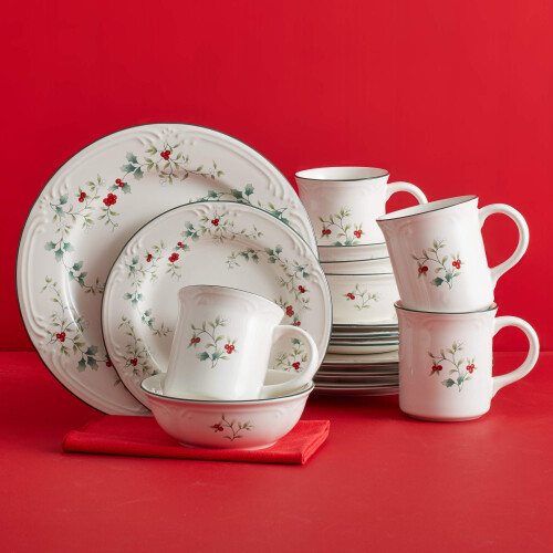 Pfaltzgraff Winterberry Dinnerware Set, White 1