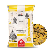TRANS - PAL Natural Yellow Colored Wood Chips 50Litre Bg for Garden Decoration ? Eco-Friendly, Safe for Plants