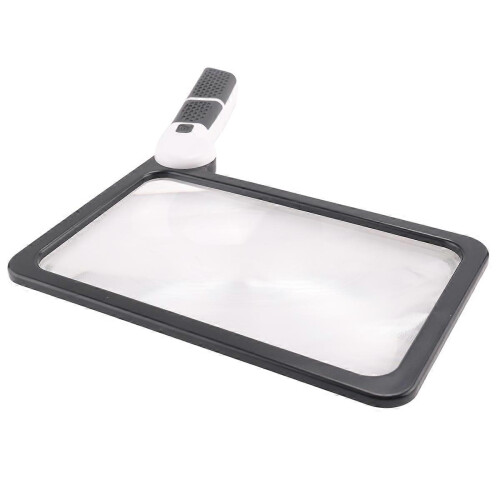 Full-Page 5X Magnifying Glass for Reading, Folding Lighted Magnifier with 48 LED Lights, Rectangular 2