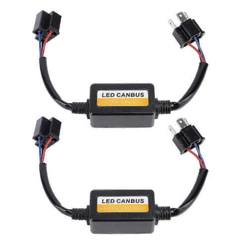 2pcs H4 LED CANbus Decoder DC 9 to 16V Plug and Play Anti Flickering LED Headlight Resistor DecoderEdition 1028