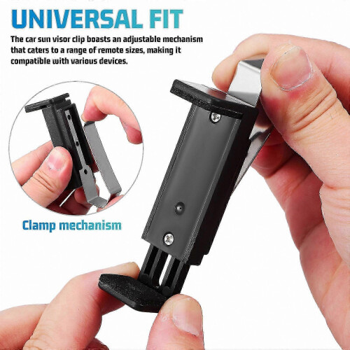 2-Pack Adjustable Sun Visor Clips for Garage Door Remote Holder Car Visor Mount Organizer 1